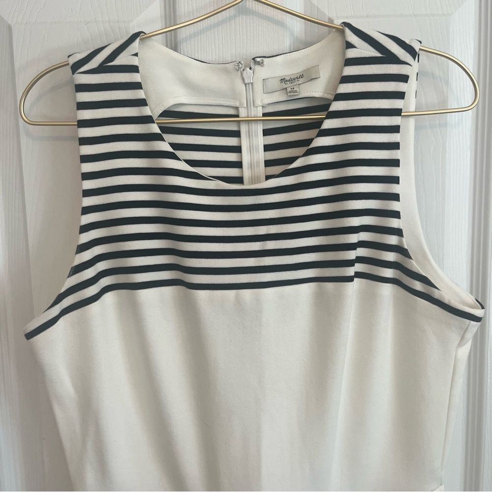Madewell Fit & Flare Striped Mini Dress - Picture 4 of 5